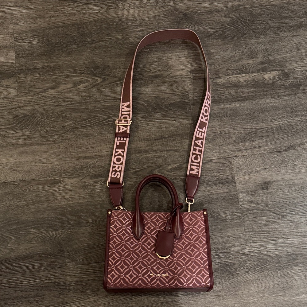Michael Kors Maroon Crossbody Bag